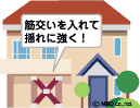 筋交いを入れて揺れに強くする